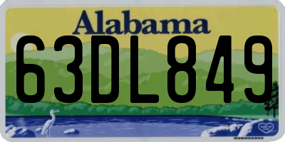 AL license plate 63DL849