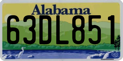 AL license plate 63DL851