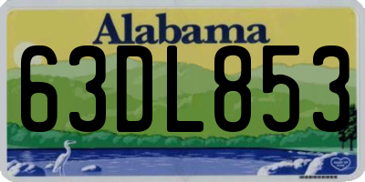 AL license plate 63DL853