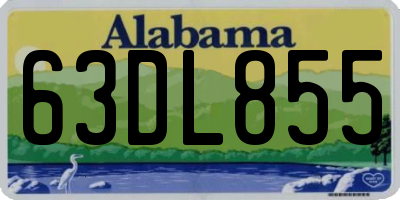 AL license plate 63DL855