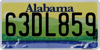 AL license plate 63DL859