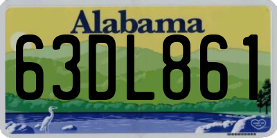 AL license plate 63DL861