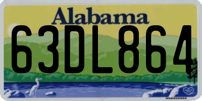 AL license plate 63DL864