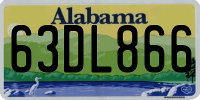 AL license plate 63DL866