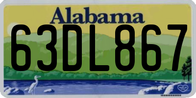 AL license plate 63DL867
