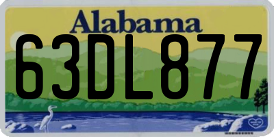 AL license plate 63DL877