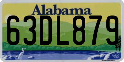 AL license plate 63DL879