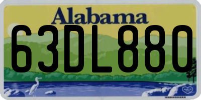 AL license plate 63DL880