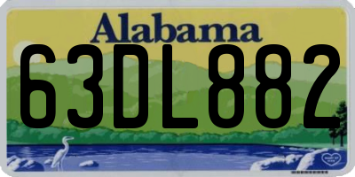 AL license plate 63DL882