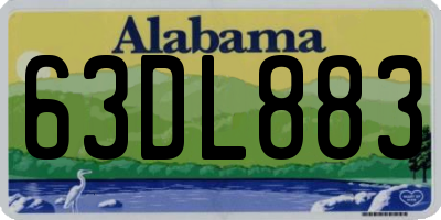 AL license plate 63DL883