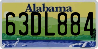 AL license plate 63DL884