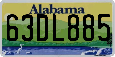 AL license plate 63DL885