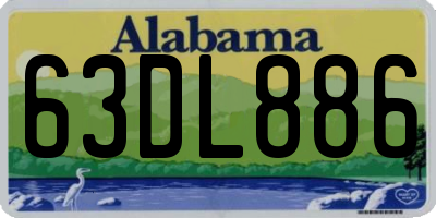 AL license plate 63DL886