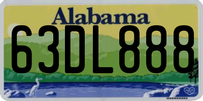 AL license plate 63DL888