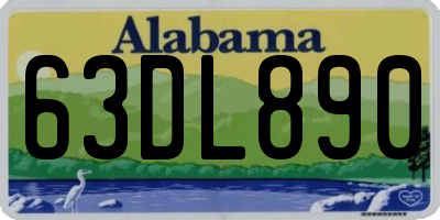 AL license plate 63DL890