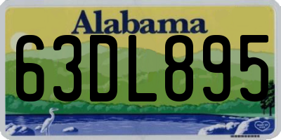 AL license plate 63DL895