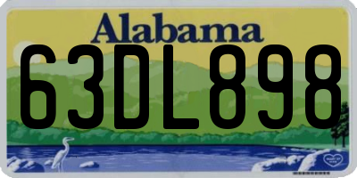 AL license plate 63DL898