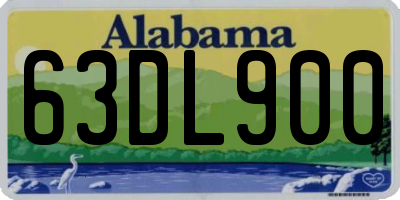 AL license plate 63DL900