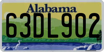 AL license plate 63DL902