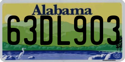 AL license plate 63DL903