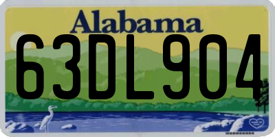 AL license plate 63DL904