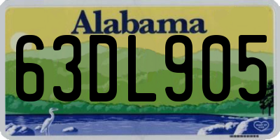 AL license plate 63DL905