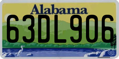 AL license plate 63DL906
