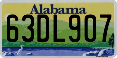 AL license plate 63DL907