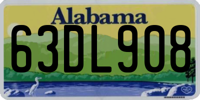 AL license plate 63DL908