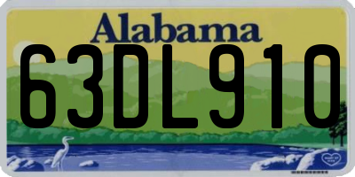 AL license plate 63DL910