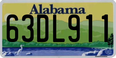 AL license plate 63DL911