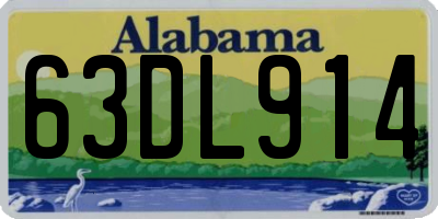 AL license plate 63DL914
