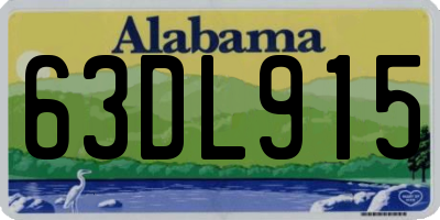 AL license plate 63DL915