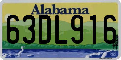 AL license plate 63DL916