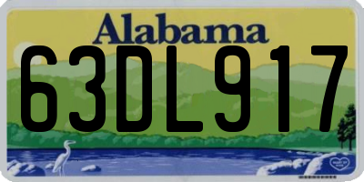 AL license plate 63DL917
