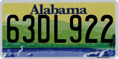 AL license plate 63DL922