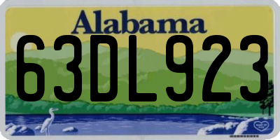 AL license plate 63DL923