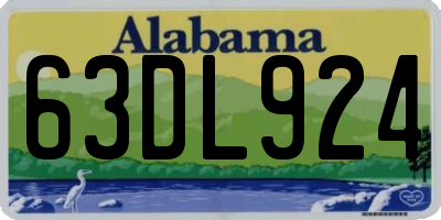 AL license plate 63DL924