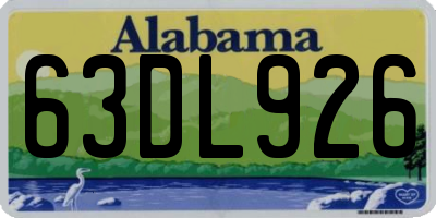 AL license plate 63DL926