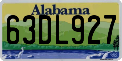 AL license plate 63DL927