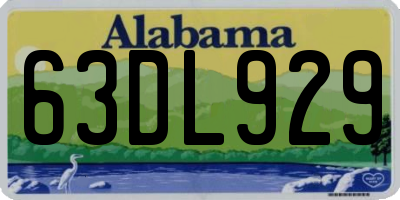AL license plate 63DL929