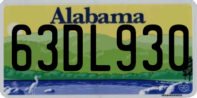 AL license plate 63DL930