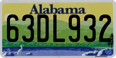 AL license plate 63DL932