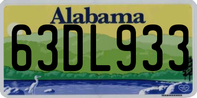 AL license plate 63DL933
