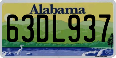 AL license plate 63DL937