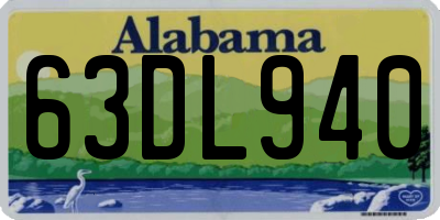 AL license plate 63DL940