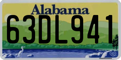 AL license plate 63DL941