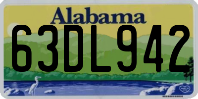 AL license plate 63DL942