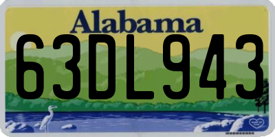 AL license plate 63DL943