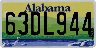 AL license plate 63DL944